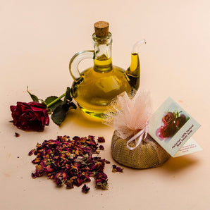 Olive Oil and Rose Soap in a Tulle bag